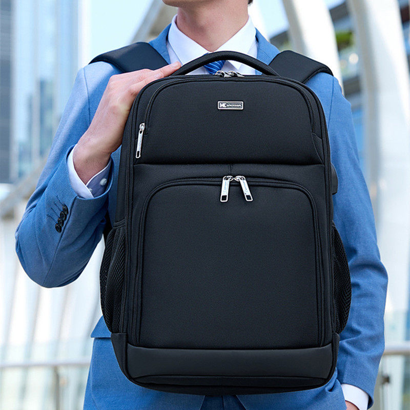 男士双肩包2025新款时尚潮流商务多功能电脑包大容量长途旅行背包
