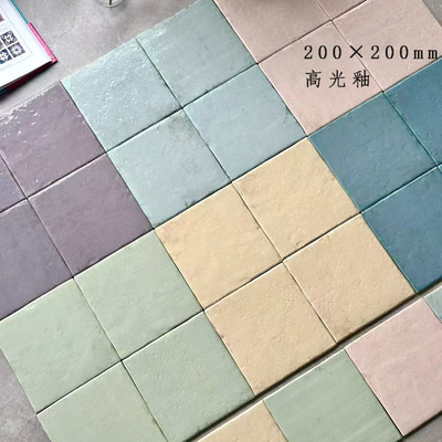波浪面自然边亮光釉彩色墙砖