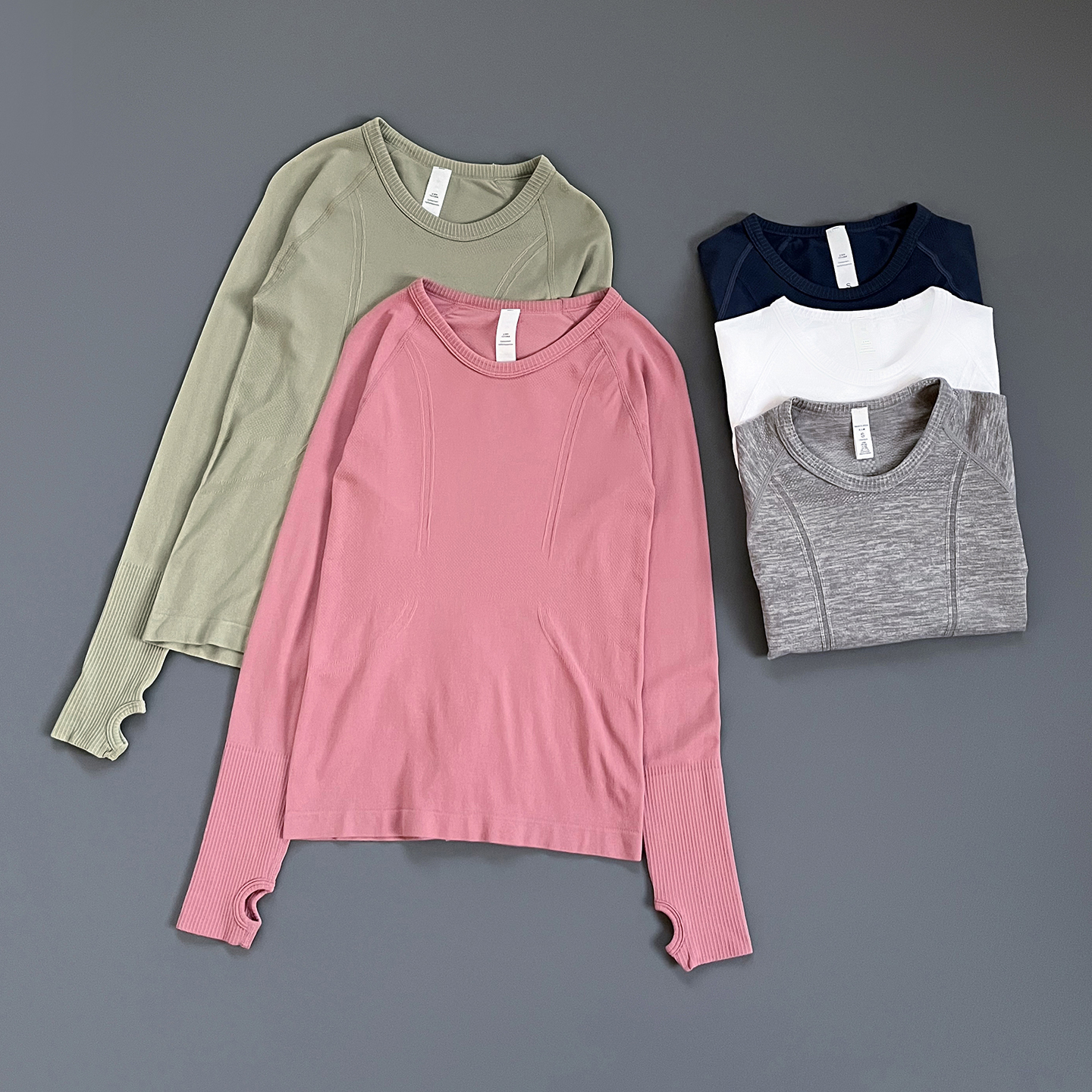 新款瑜伽服上衣秋冬款圆领紧身