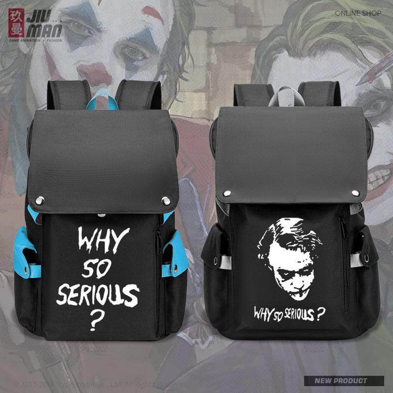 2024动漫小丑希斯莱杰蝙蝠侠图案二次元男女双肩背包学生大容量书