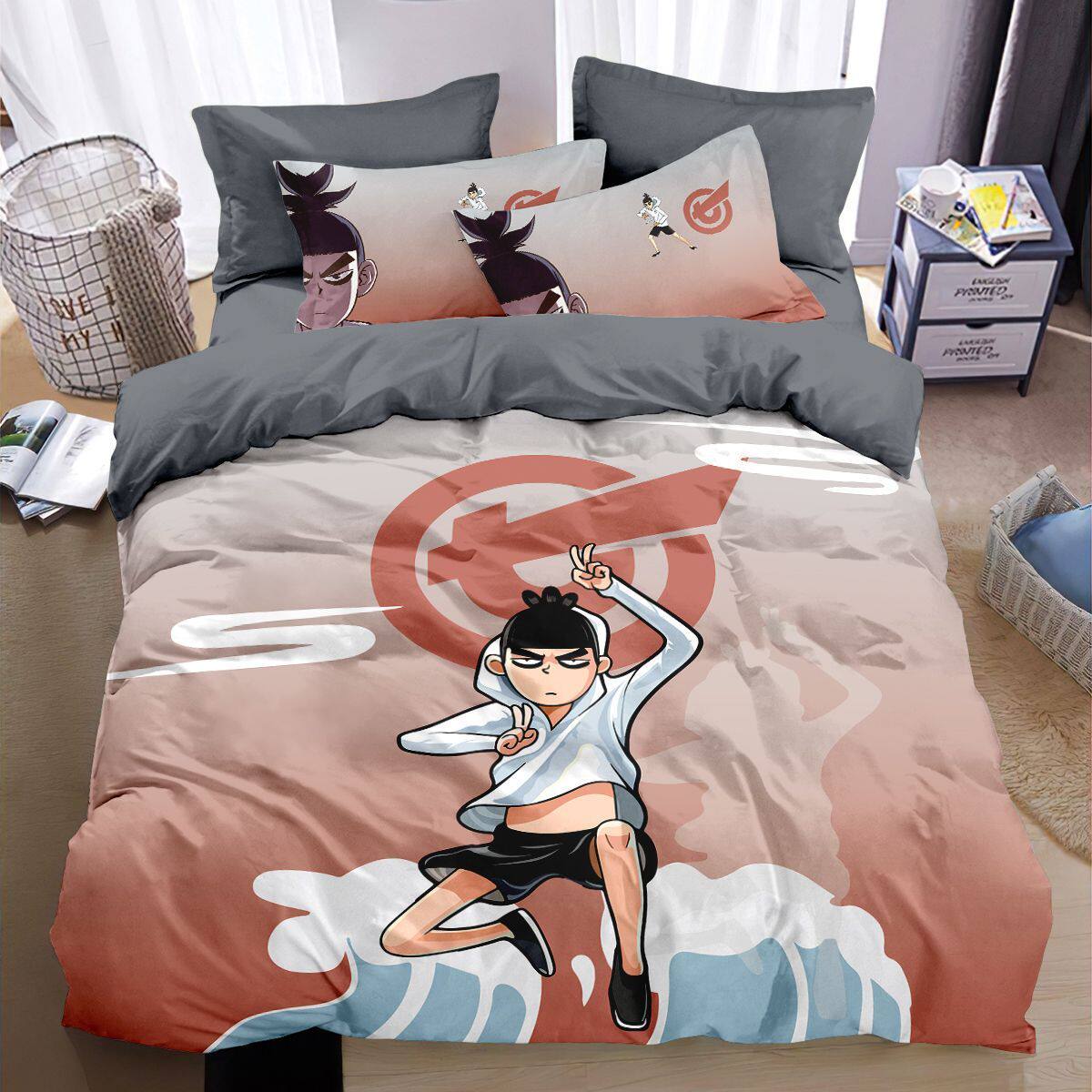 刺客伍六七四件套纯棉被套二次元学生宿舍床单床笠床上用品三件套