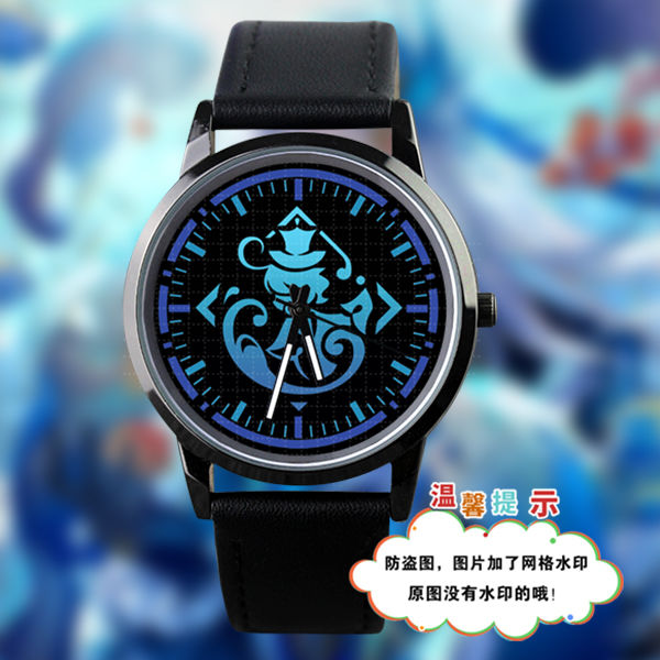 2024原神同人周边枫丹芙宁娜那维莱特林尼同款防水手表学生表定制