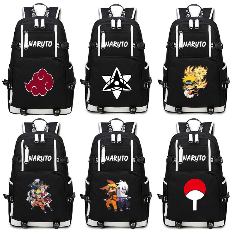 韩版青少年初中学生火影忍者书包男时尚潮流初中双肩包女背包鸣人