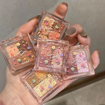 thyra昙雅三色小萌新曲奇蔷薇眼影盘四色乌云软糖e03小盘谭雅小众