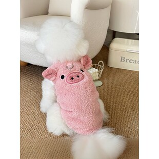 狗衣服宠物猫比熊泰迪波美拉尼亚雪纳瑞小型犬秋冬无袖背心长毛绒