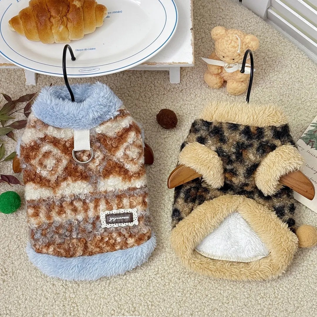 冬新款特厚加绒保暖防寒宠物狗狗猫咪衣服泰迪比熊贵宾可牵引背心