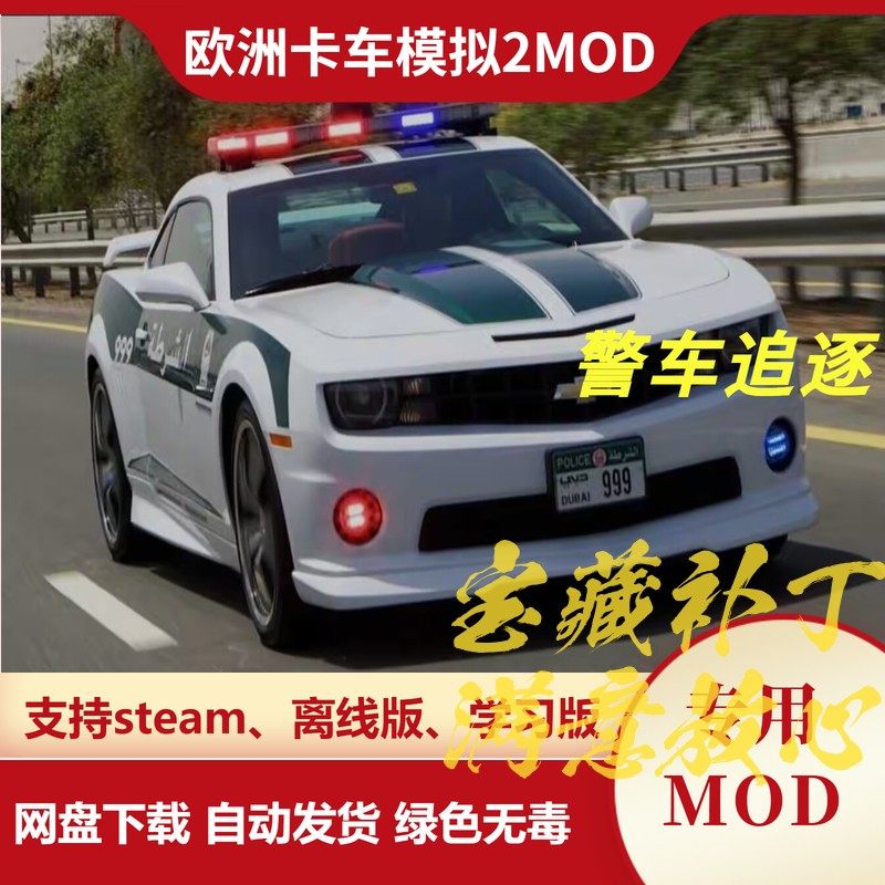 欧洲卡车模拟2MOD 警车追逐 动态追逐和智能罚款 欧卡2 不含游戏图片