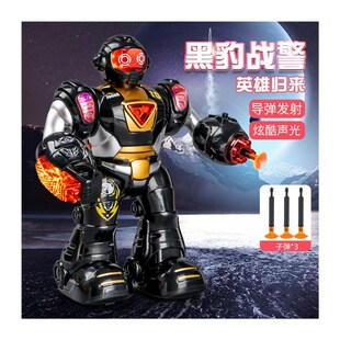 男孩玩具电动行走声光投影发光机器人模型夜Q市网红摆地摊产品