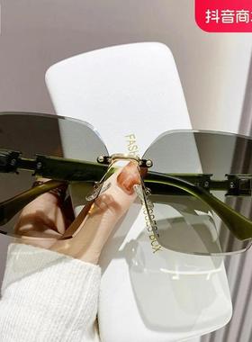 ELMER爱尔玛网红女士防紫外线潮遮阳大框百搭墨镜太阳镜女款眼镜