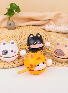 2026功德+1小木鱼卡通木鱼敲敲乐解压玩具办公室摆件学生搞怪打击