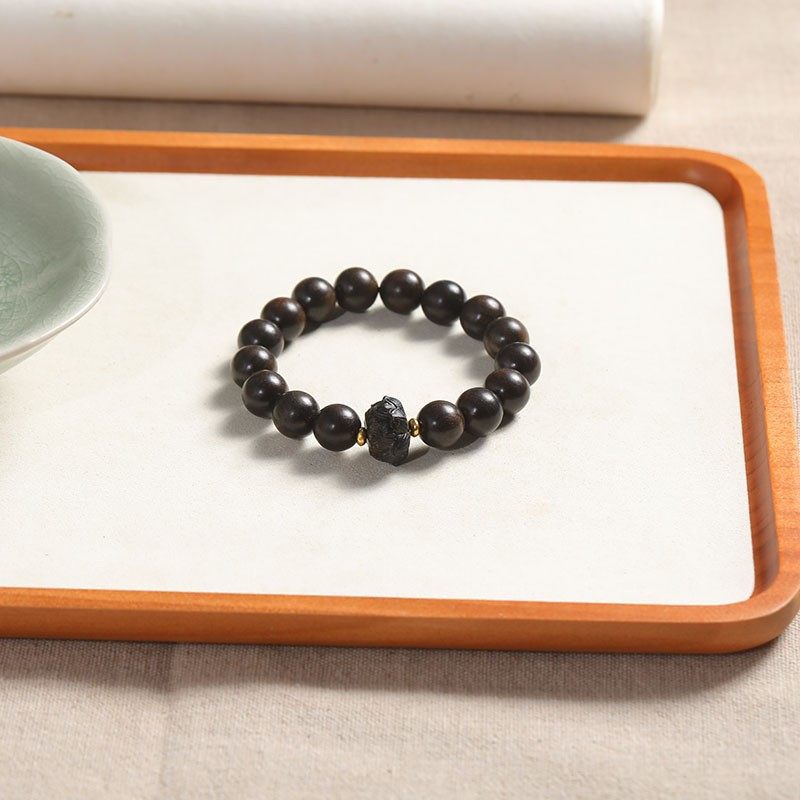 2026加里曼丹沉香木莲花单圈手链男女款文玩珠配饰手串