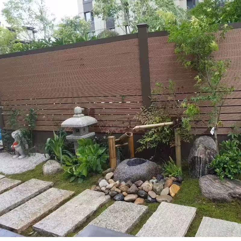 日式枯山水石钵石槽自然石盆花园小品庭院景观禅意竹子流水摆件