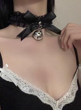 蕾丝小铃铛choker锁骨链纯欲