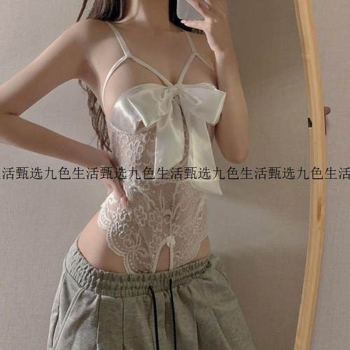 晴趣内衣蕾丝透明镂空连体开洞