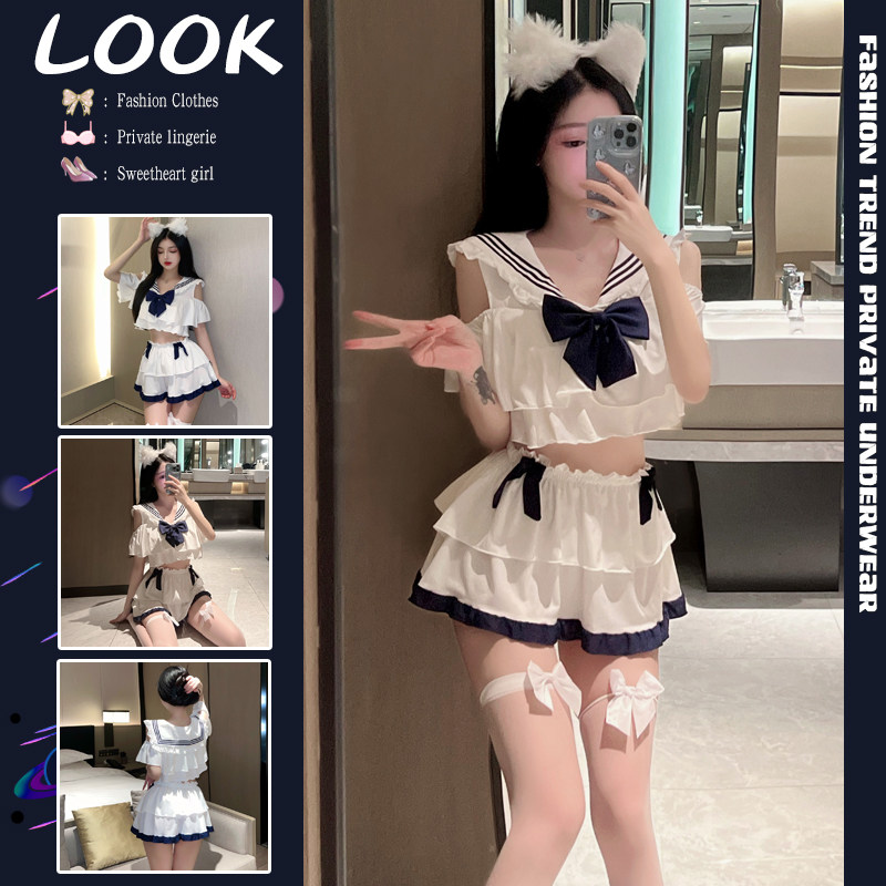 日系少女性感可爱学生装二次元jk制服套装纯欲风辣妹学院风水手服