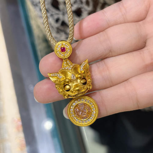 足金招财貔貅黄金吊坠