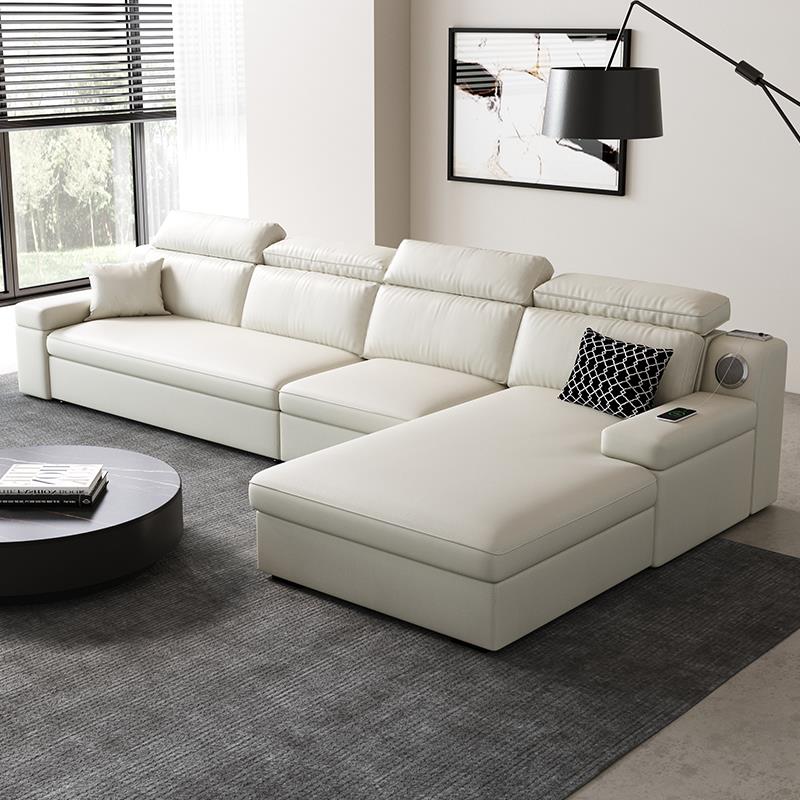 意式极简皮沙发客厅2025新款两用多功能贵妃沙发床折叠坐卧两用床