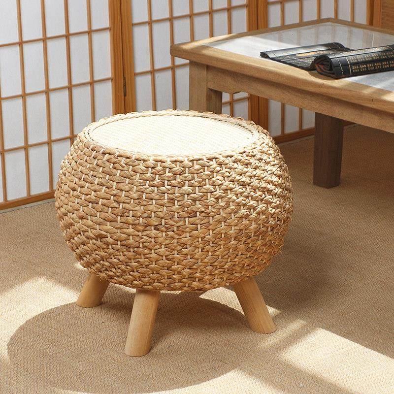 藤编矮凳坐凳实木凳子阳台榻榻米椅子茶几圆凳手工草编客厅换鞋凳,住宅家具,矮凳,淘宝优惠券,粉丝福利购,淘宝优惠卷