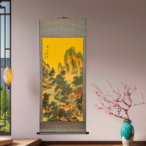 国画山水挂画装饰画玄关挂画