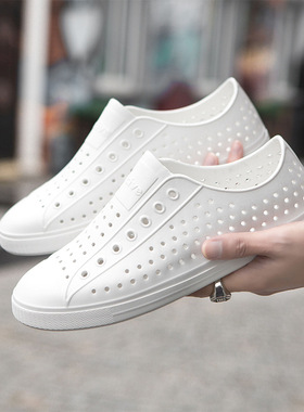 wnc native洞洞鞋男包头凉鞋涉水沙滩镂空鞋夏季透气防滑韩版