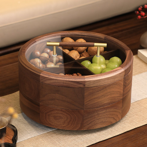 客厅家用实木高端精致高颜值果盘