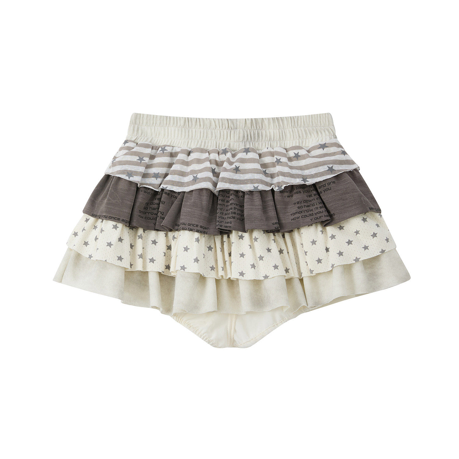 thumbnail for ALL iN! Plan original design cake skirt women's patchwork pentagram lace short skirt light Asian A-line skirt summer