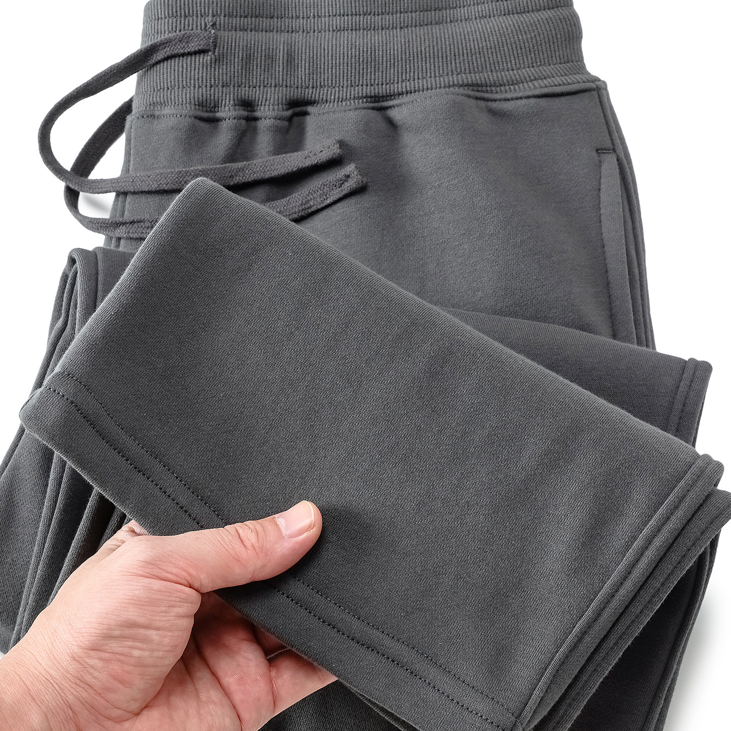 两种长度!长款短款宽松直筒卫裤男女春秋季360克重磅运动休闲裤子