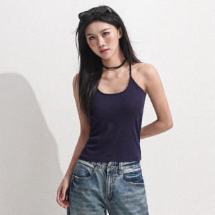 2026春夏自带可拆胸垫吊带背心女纯欲风辣妹外穿百搭美背美式 上衣