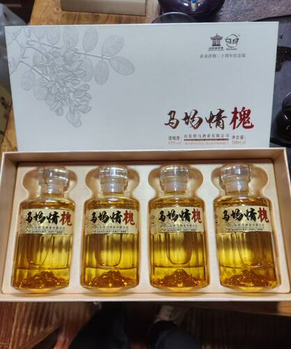 46度欣马槐花露酒东营特产马场情槐248ml*4瓶高端走访礼品口粮酒