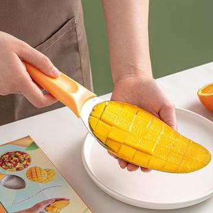 切芒果切丁神器取肉器开水果分割挖粒工具吃西瓜勺切块专用挖刀勺