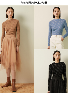 M730165曼德诗满印打底衫女