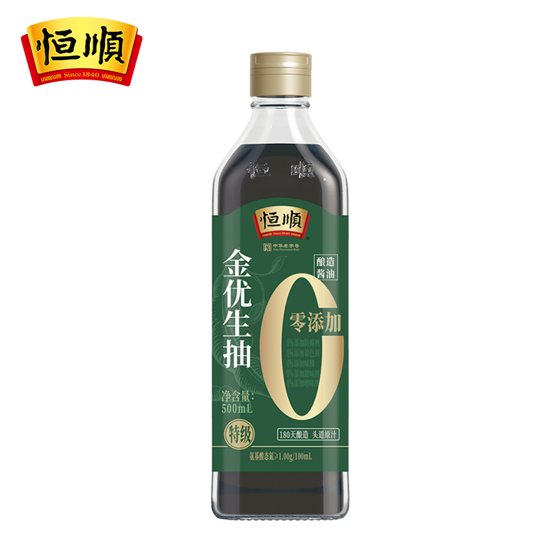 恒顺零添加金优生抽500mI