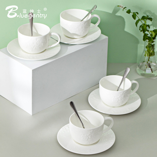 陶瓷欧式 咖啡杯碟套装 咖啡套具卡布奇诺骨瓷杯下午茶 GENTRY BLUE