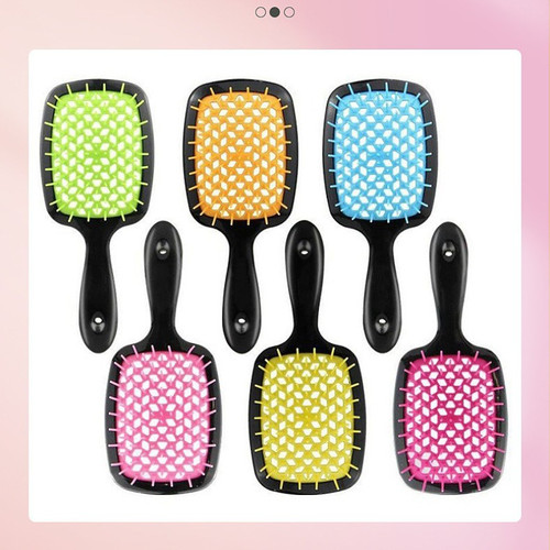 气垫气囊梳镂空梳子干湿两用宽齿梳蓬松造型顺发梳