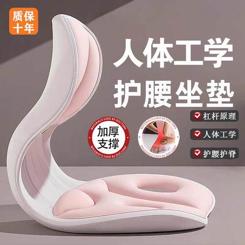正护腰坐垫久坐神器人体学腰部支撑靠垫座椅腰托办公室垫按摩