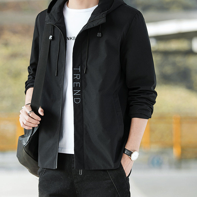 外景風2021 春秋新品男士夾克 刺繡夾克拉鏈外套男長袖