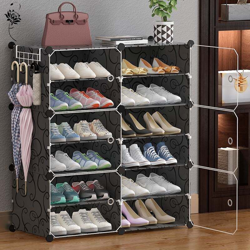 进门鞋柜一体靠墙门口外楼道多层带门入户鞋柜防尘室内好看鞋架子