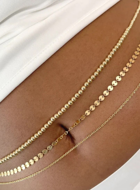 3pcs/set Sexy Vintage Aesthetic Belly Beads Chain Body