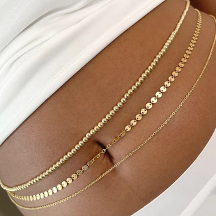 Vintage Aesthetic Belly 3pcs Chain Sexy Beads Body set