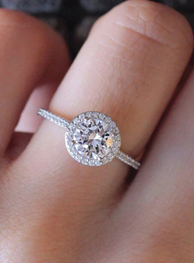 Wedding Proposal Solitaire Rings For Women Female Silver