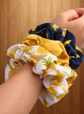 Korean Women Hearwear Girls Hair Tie Striped Lady Scrunchie