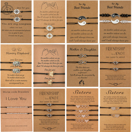 Charm Bracelet For Couple Friendship Compass Tai Chi