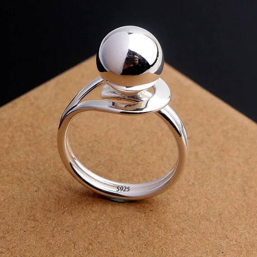 Sterling Silver Simple Ring For Women Fine Jewelry Finger