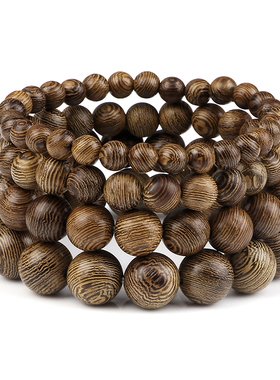 6/8/10/12mm Men Vintage Bracelet Original Wooden Beads