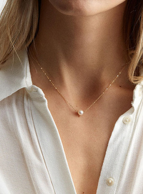 Vintage Gold Color Simulated-pearl Choker Necklaces Women