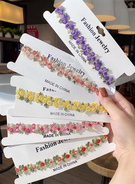 Korean Sweet Flower Lace Choker Necklace for Women Girls