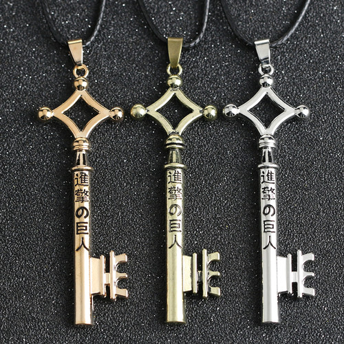 Attack On Titan Necklace Eren Key Shingeki No Kyojin Pendan