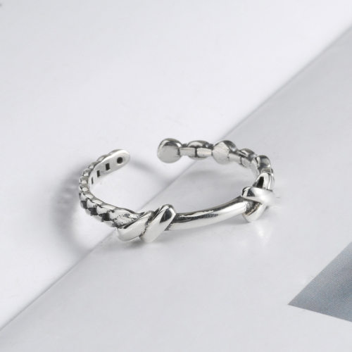 Korean version of Korean S925 sterling silver ring female