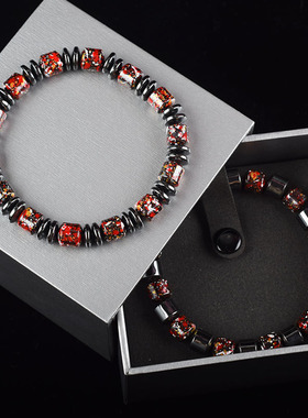 Bohemian Therapeutic Magnetic Hematite Bracelet Homme Body