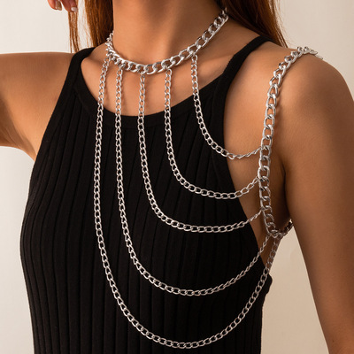 Sexy Body Harness Woman Chain Top Punk Rock Leather Belt